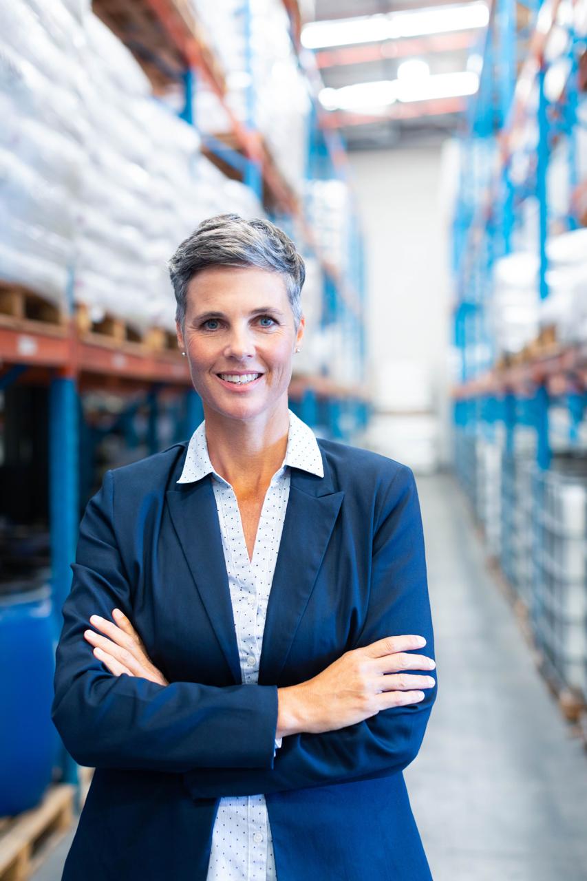 E-commerce business owner managing her warehouse with ZYNQ